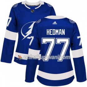 Tampa Bay Lightning Dresy Victor Hedman 77 Adidas 2017-2018 Modrá Authentic - Dámské